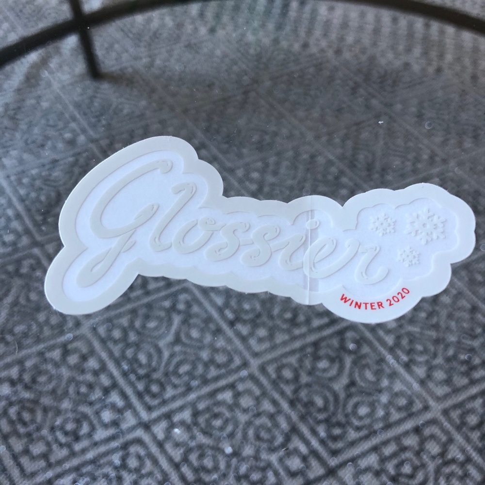 Glossier Winter 2020 White Sticker